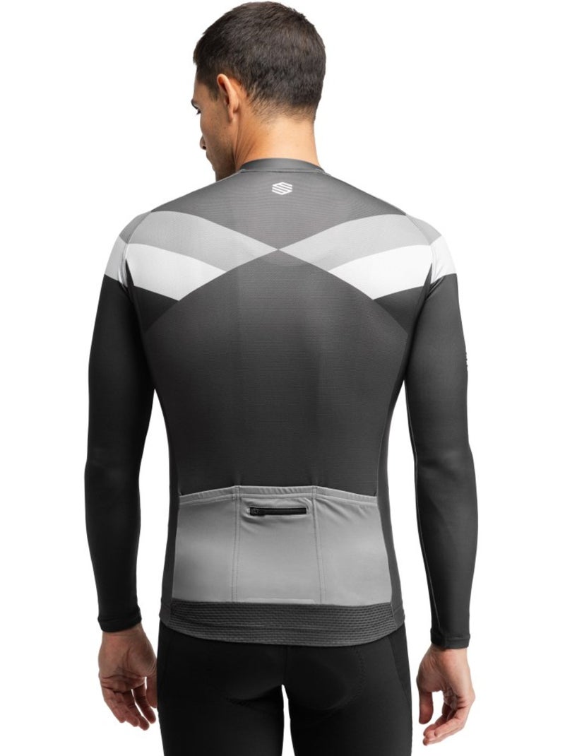 Maillot vélo manches longues homme cyclisme homme m2 falzarego Noir - Kiabi