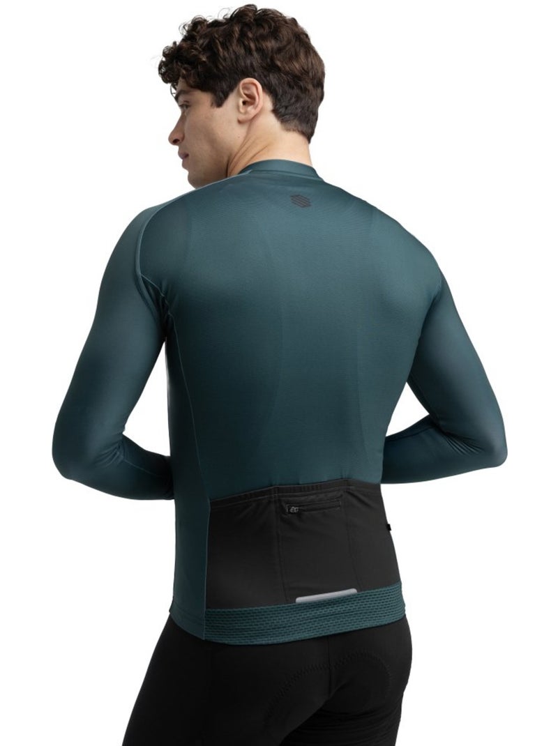 Maillot vélo manches longues homme cyclisme homme m2 gravel Vert foncé - Kiabi