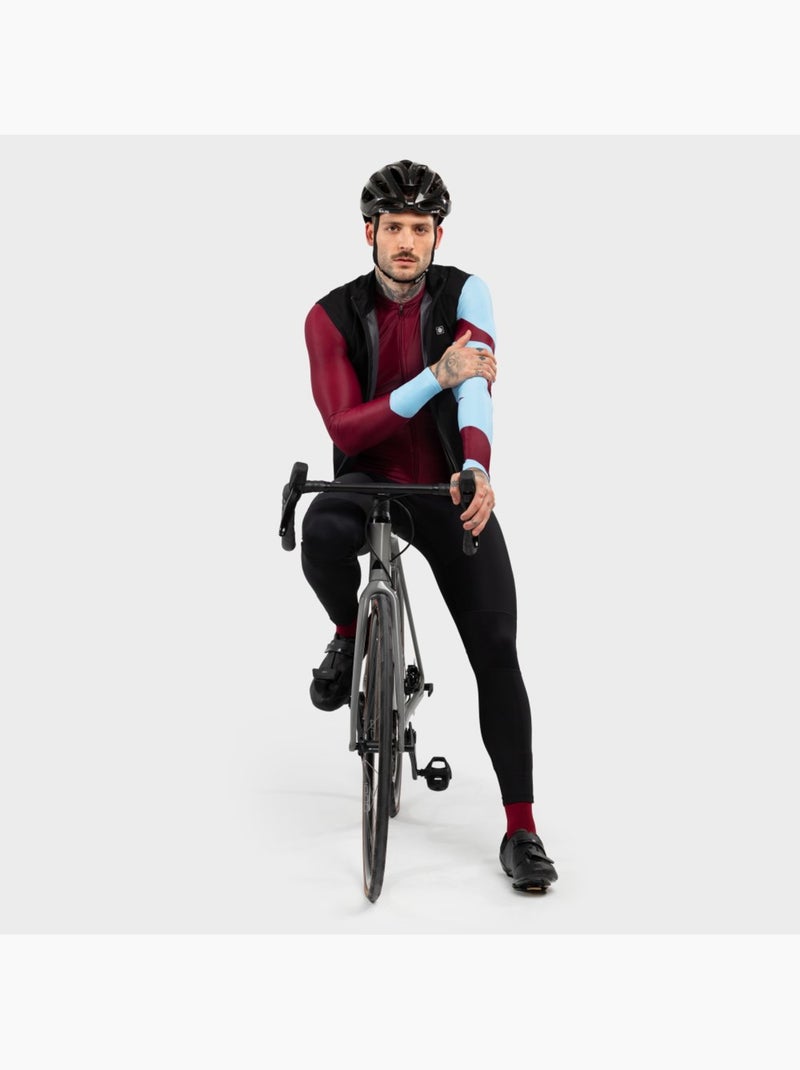 Maillot vélo manches longues homme cyclisme homme m2 road trip Rouge brique - Kiabi