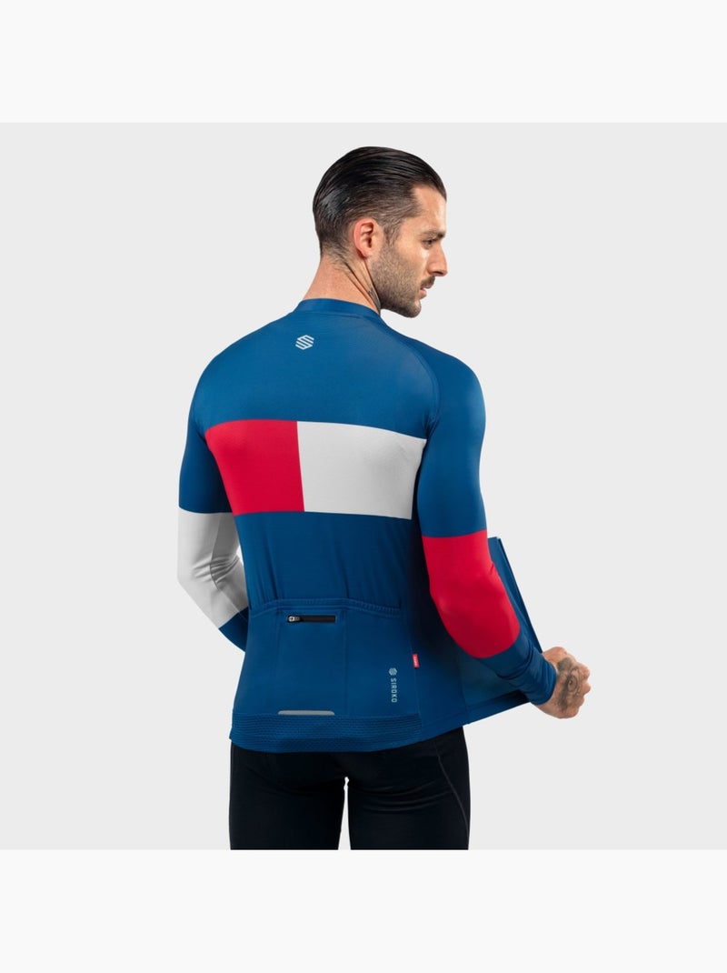 Maillot vélo manches longues homme cyclisme homme m2 vezzana Bleu - Kiabi