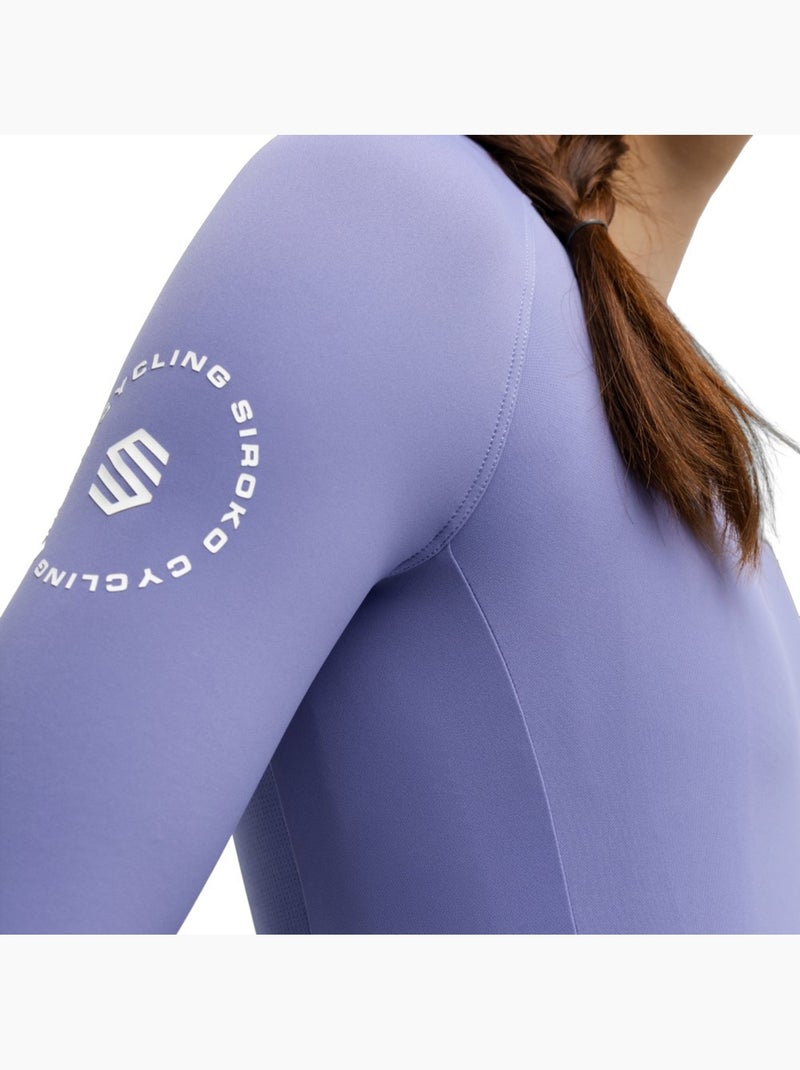 Maillot vélo manches longues sans zip femme femme m9-w scanuppia Violet - Kiabi