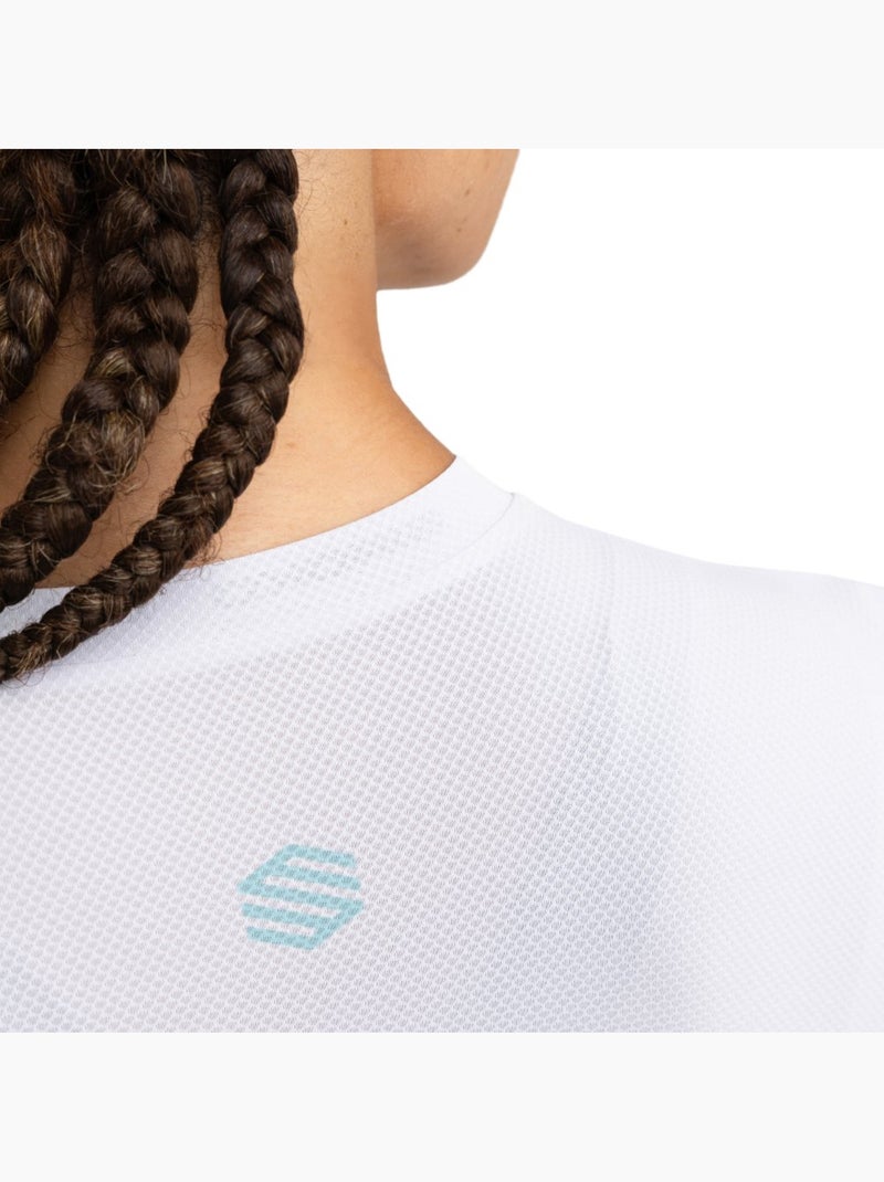 Maillot vélo mesh manches courtes femme cyclisme femme m8 luna Blanc - Kiabi