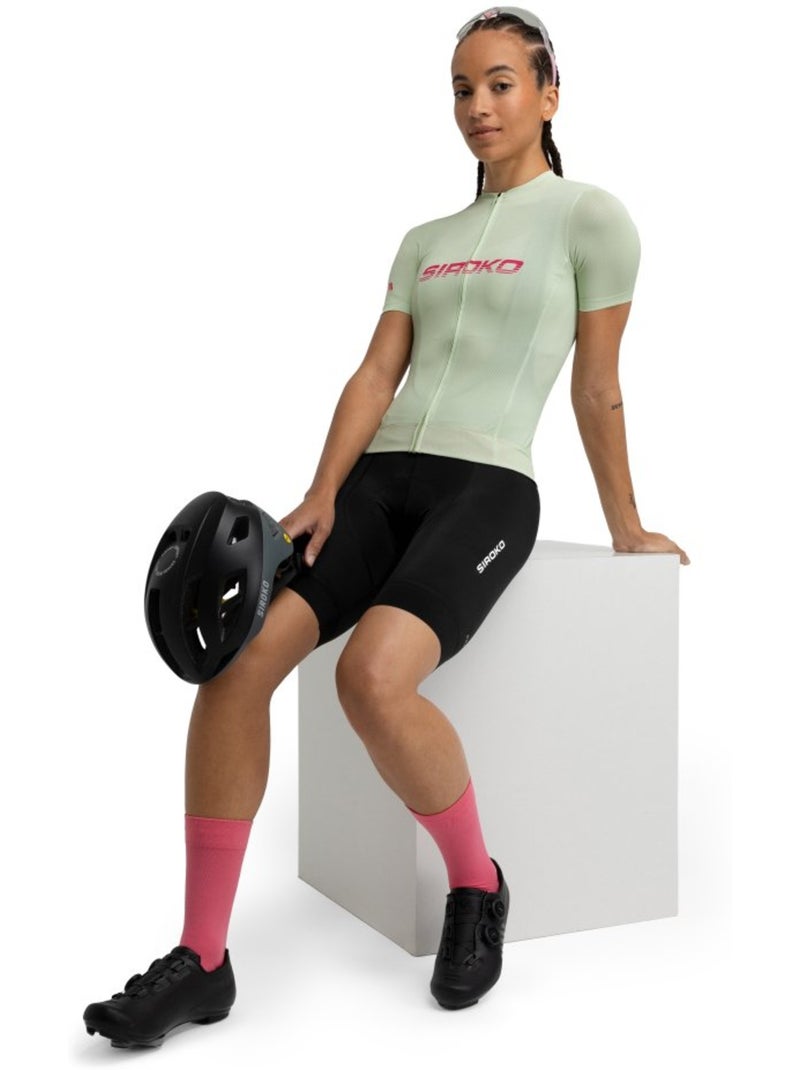 Maillot vélo mesh manches courtes femme cyclisme femme m8 syntony Vert - Kiabi