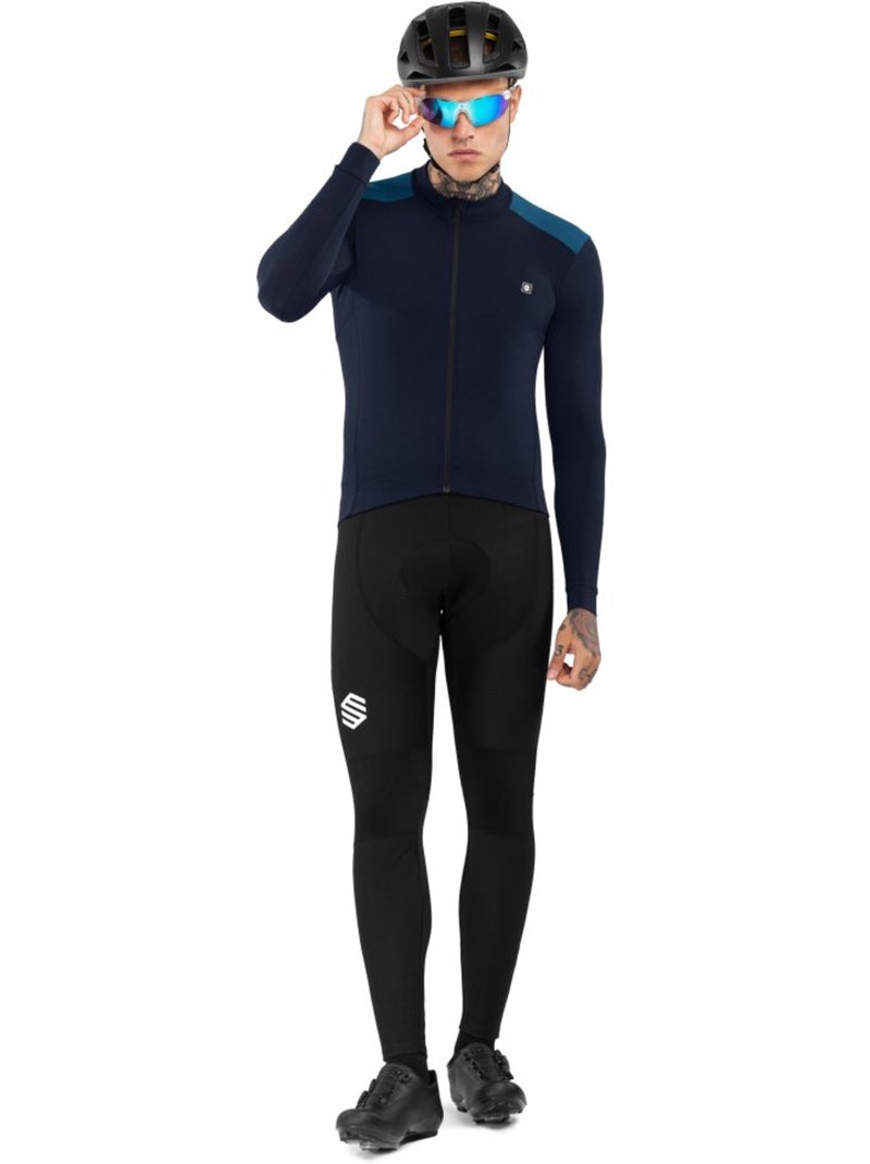 Maillot vélo thermique homme cyclisme homme srx m4 cubilla Bleu marine - Kiabi