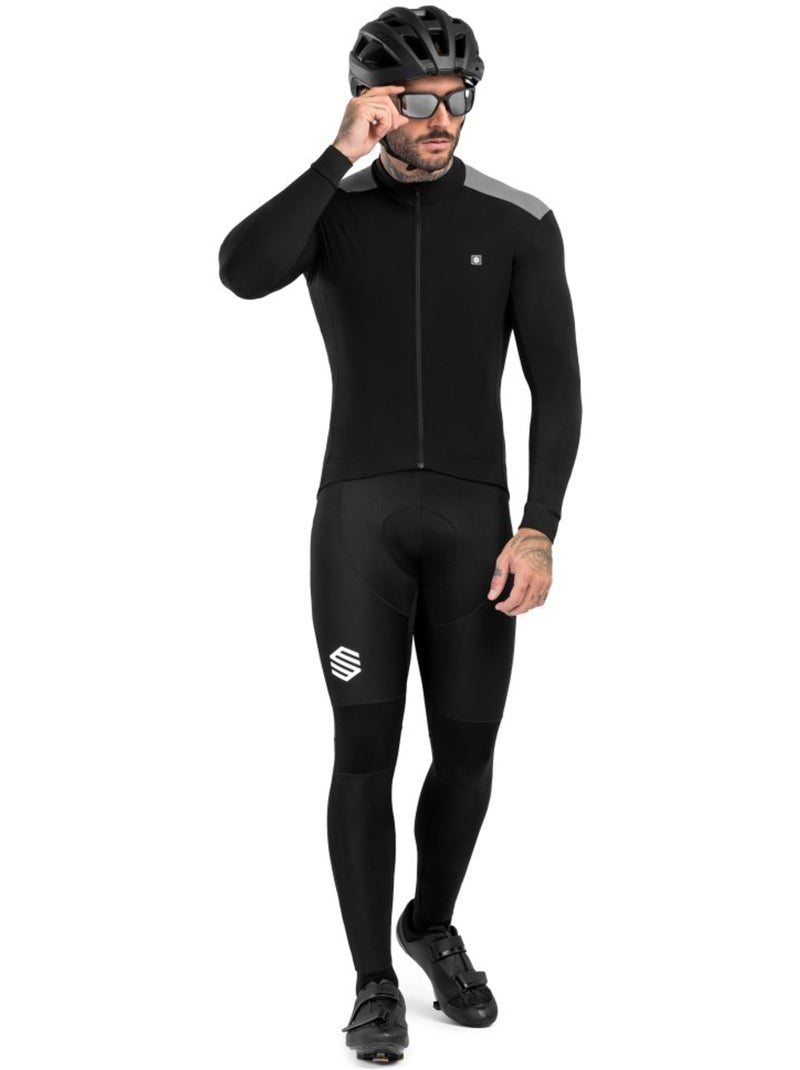 Maillot vélo thermique homme cyclisme homme srx m4 fleet moss Noir - Kiabi