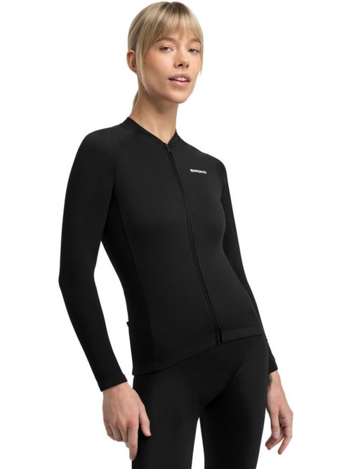 Maillot vélo thermique manches longues femme cyclisme femme core ashland - Kiabi