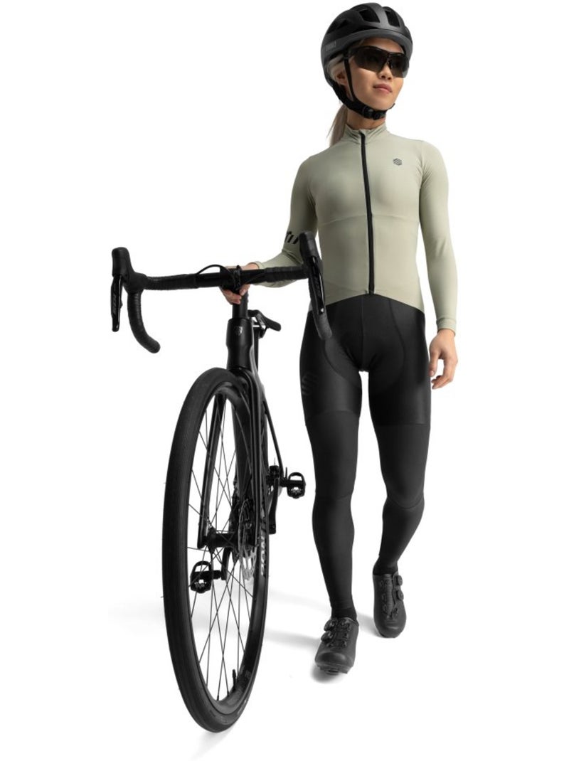 Maillot vélo thermique manches longues femme cyclisme femme m7 erbe Vert - Kiabi