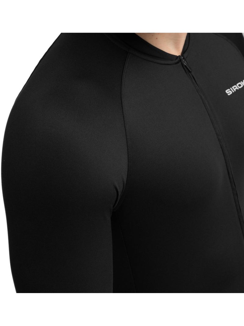 Maillot vélo thermique manches longues homme cyclisme homme core greylock Noir - Kiabi
