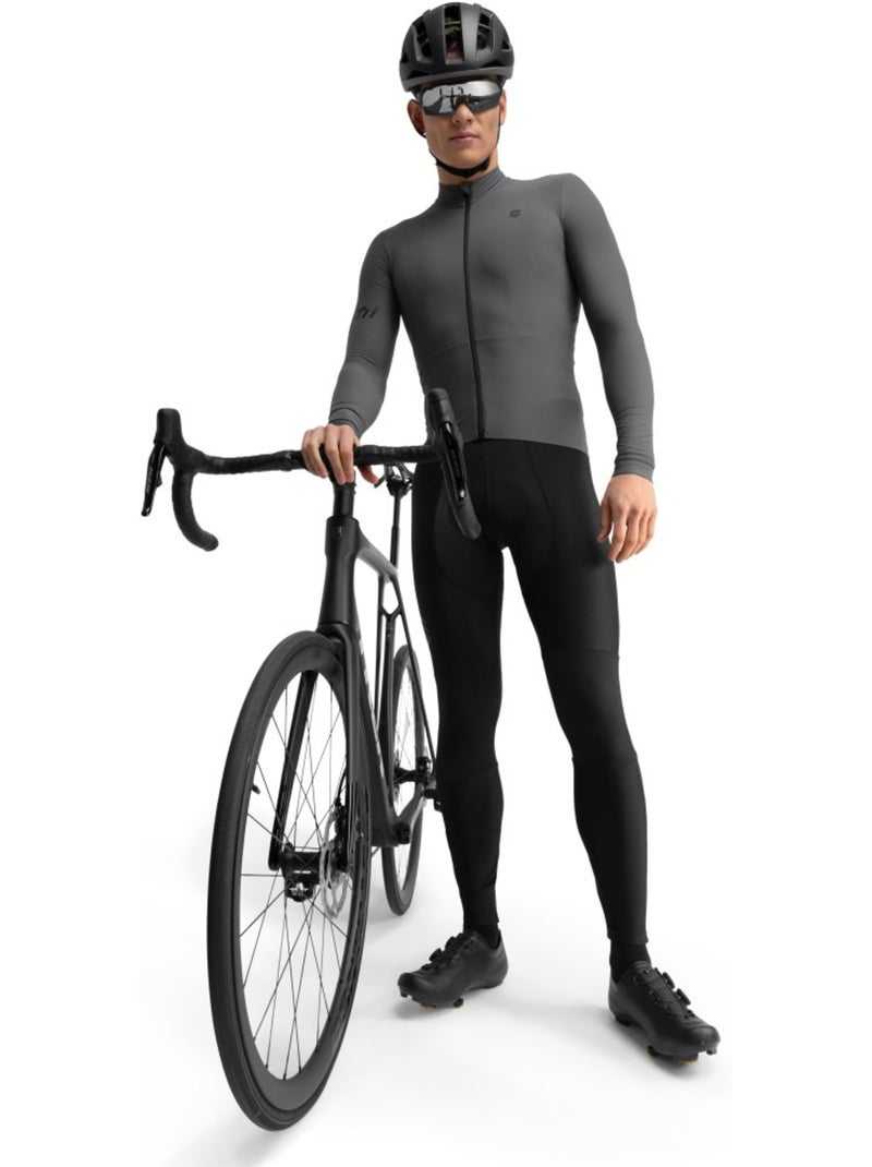 Maillot vélo thermique manches longues homme cyclisme homme m7 sampeyre Blanc Gris - Kiabi