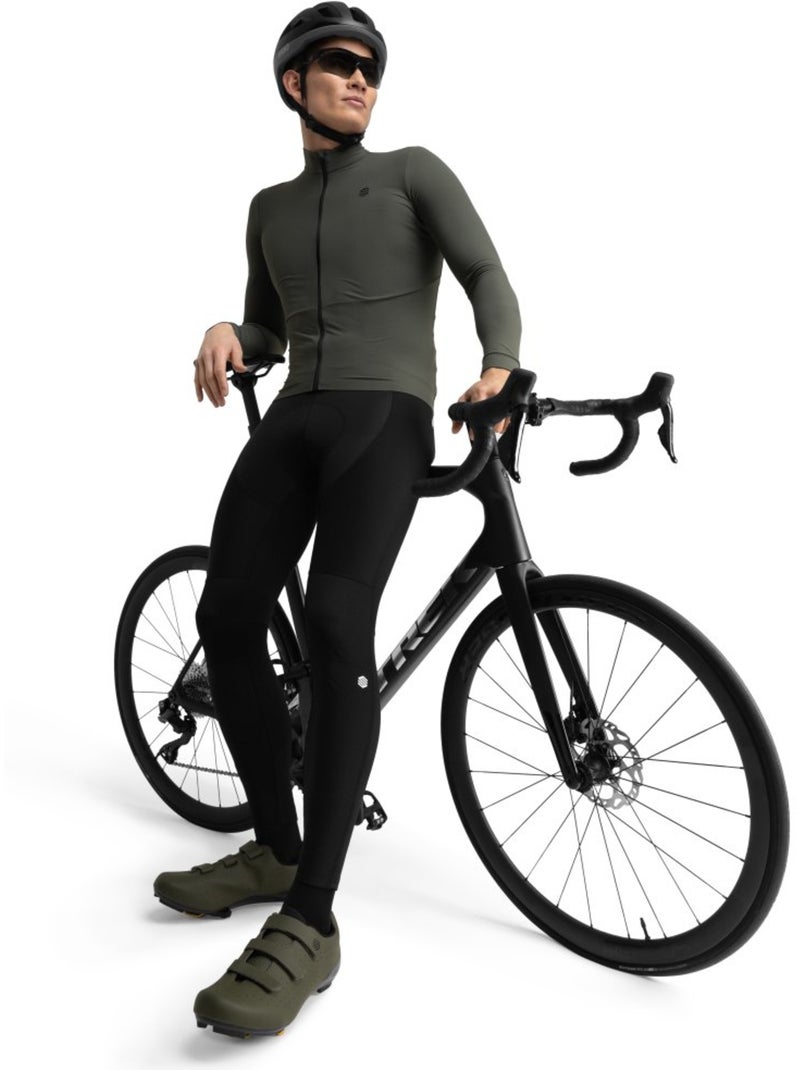 Maillot vélo thermique manches longues homme cyclisme homme m7 spinacia Blanc Gris - Kiabi