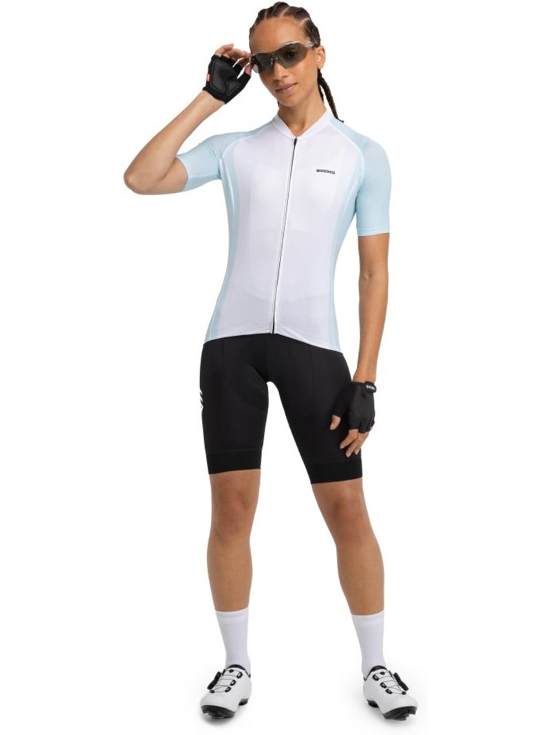 Maillot vélo ultraléger femme cyclisme femme m3 cielo Blanc - Kiabi