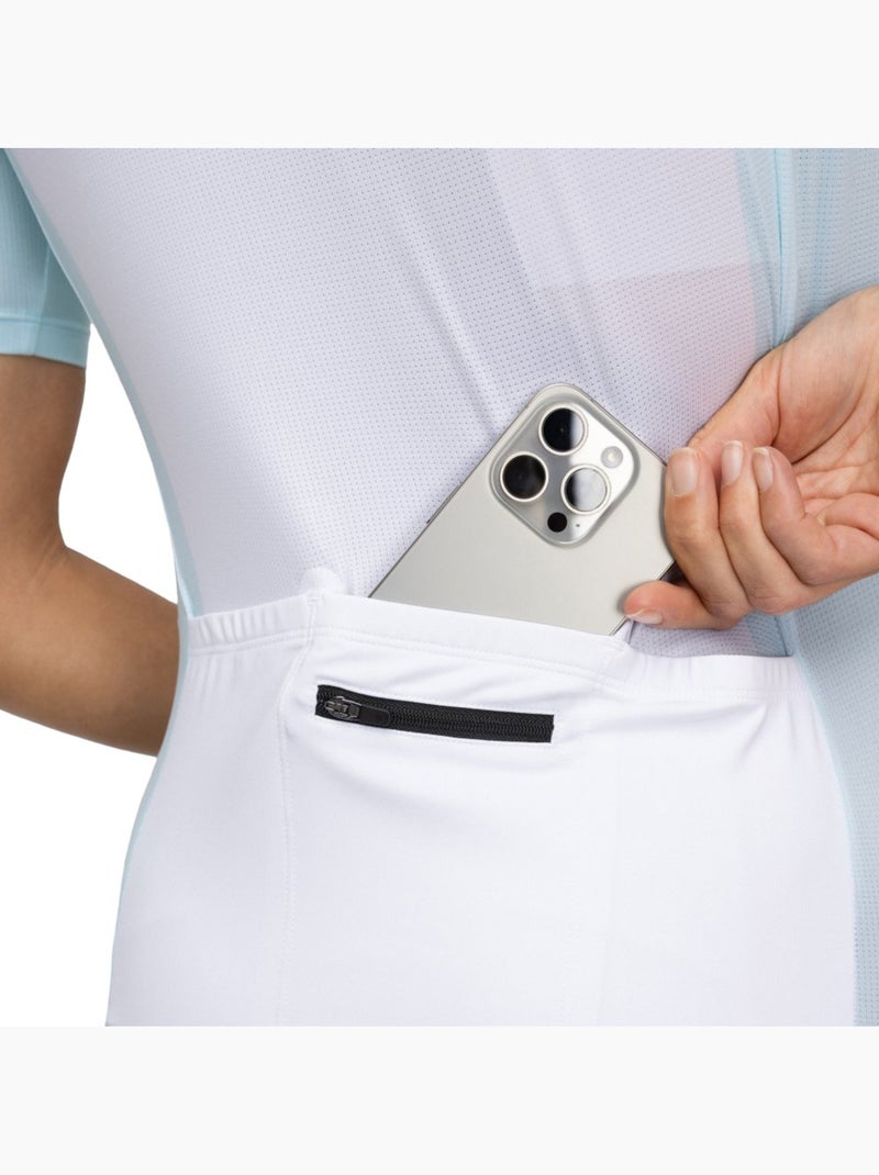Maillot vélo ultraléger femme cyclisme femme m3 cielo Blanc - Kiabi