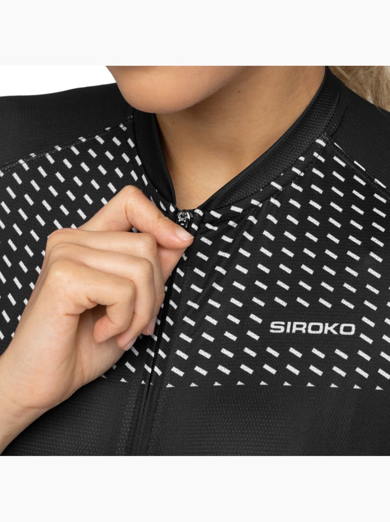 Maillot vélo ultraléger femme cyclisme femme m3 milano Noir - Kiabi