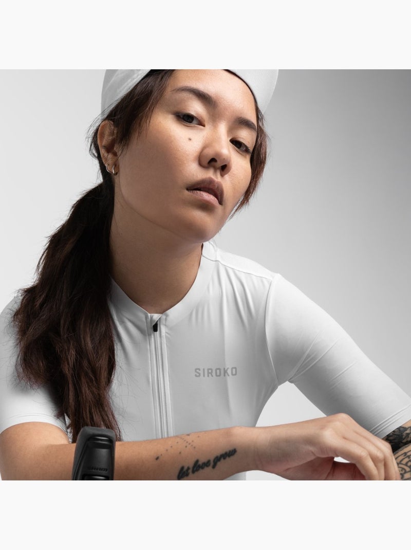 Maillot vélo ultraléger femme cyclisme femme srx airy Blanc - Kiabi
