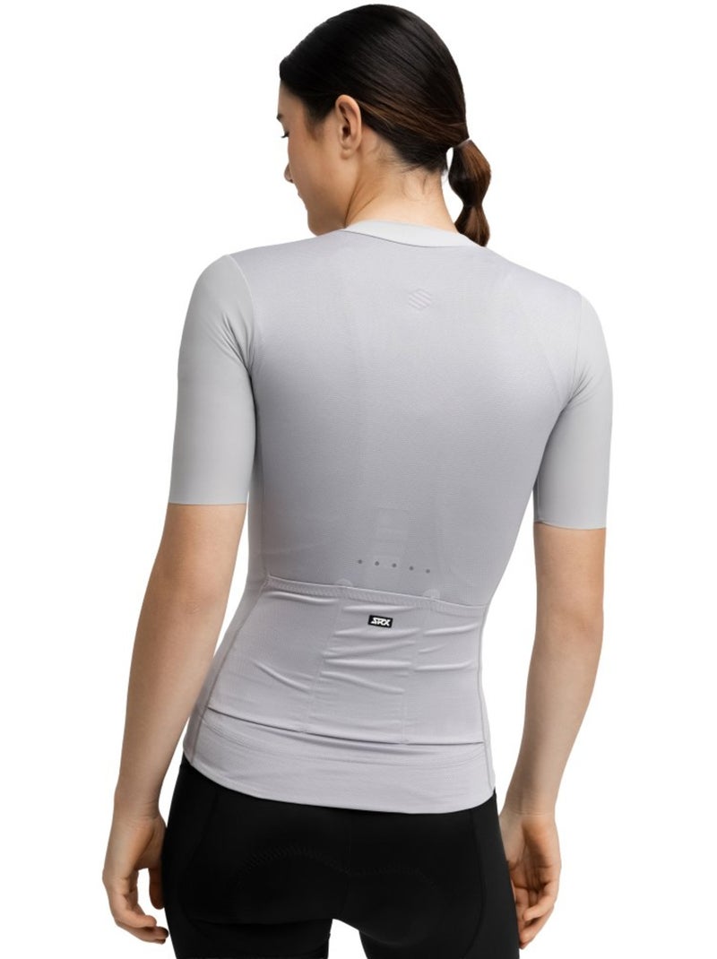 Maillot vélo ultraléger femme cyclisme femme srx cotos-w Blanc Gris - Kiabi