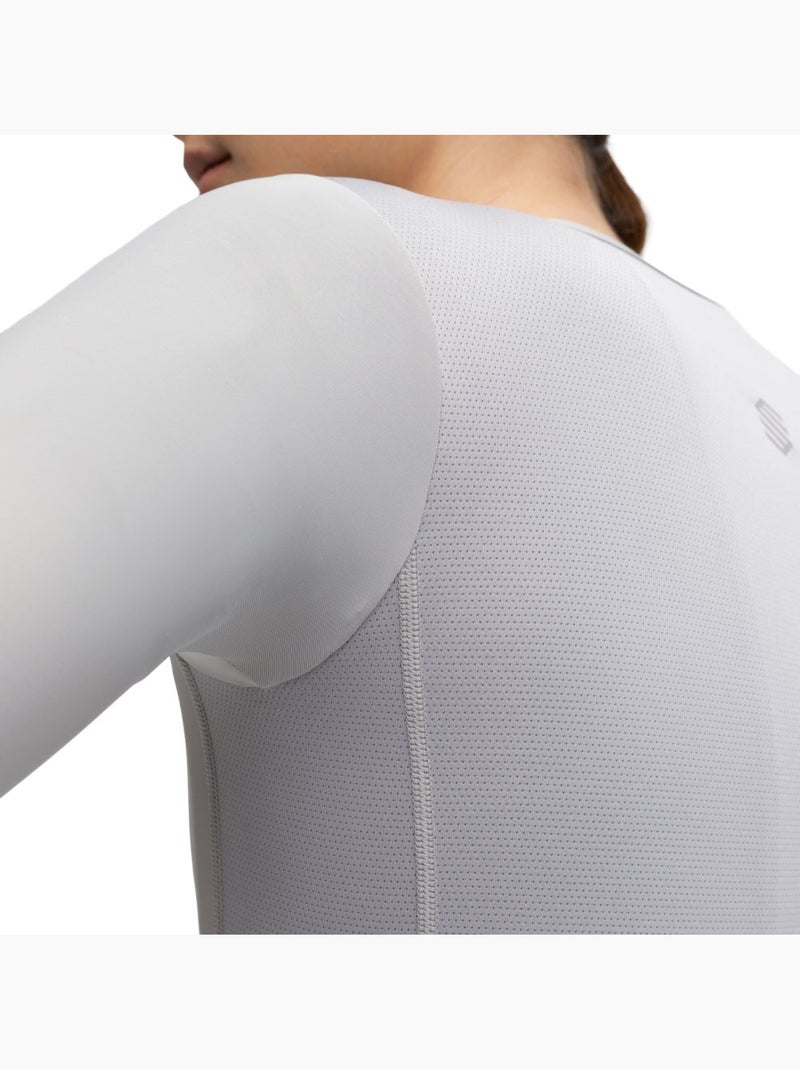 Maillot vélo ultraléger femme cyclisme femme srx cotos-w Blanc Gris - Kiabi