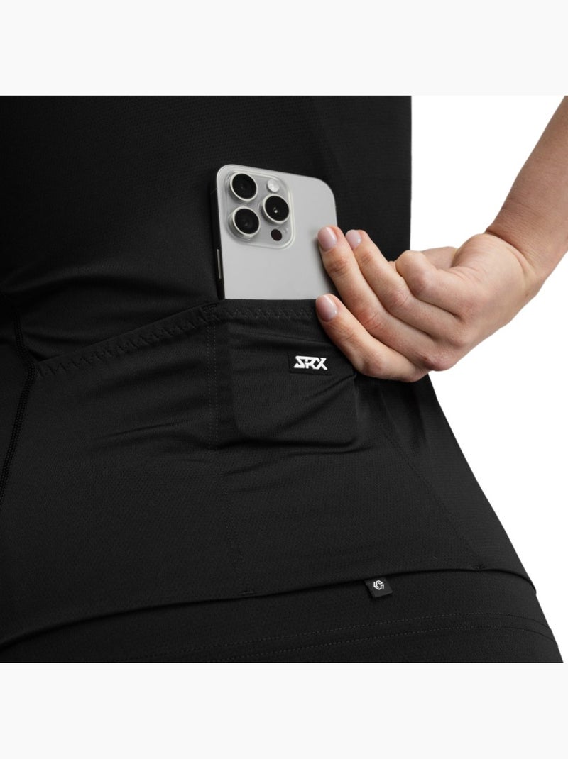 Maillot vélo ultraléger femme cyclisme femme srx lysá Noir - Kiabi