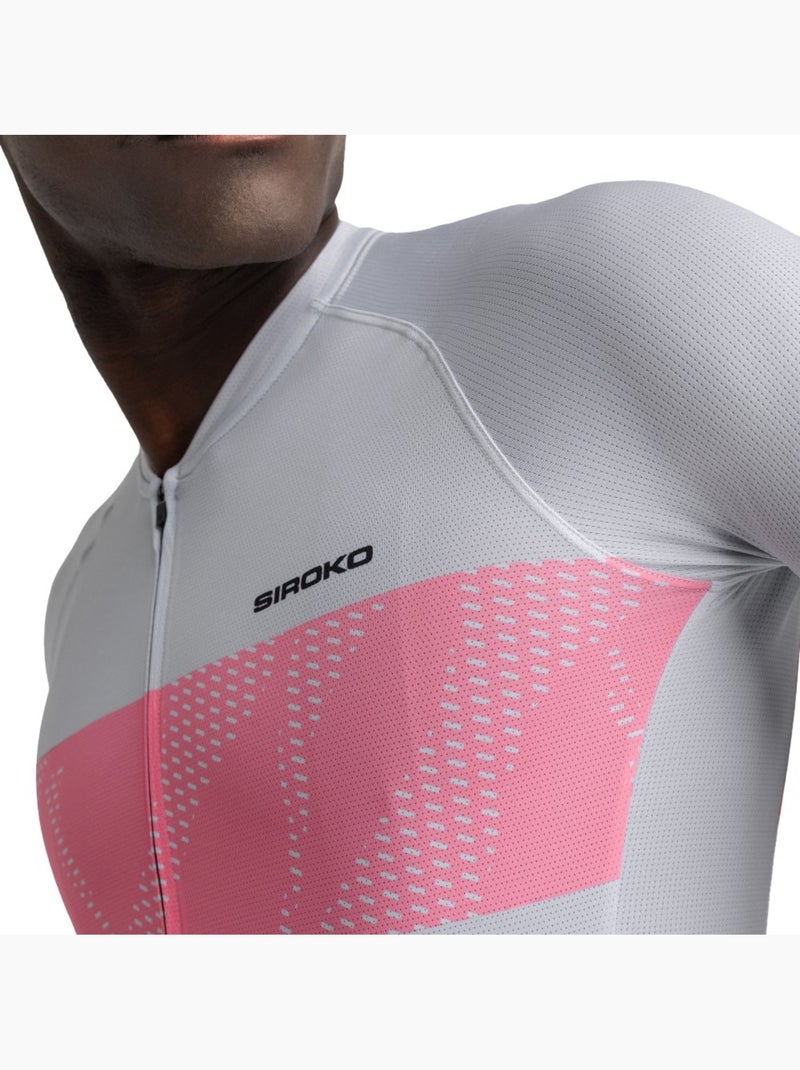 Maillot vélo ultraléger homme cyclisme homme m3 cadence Blanc Gris - Kiabi