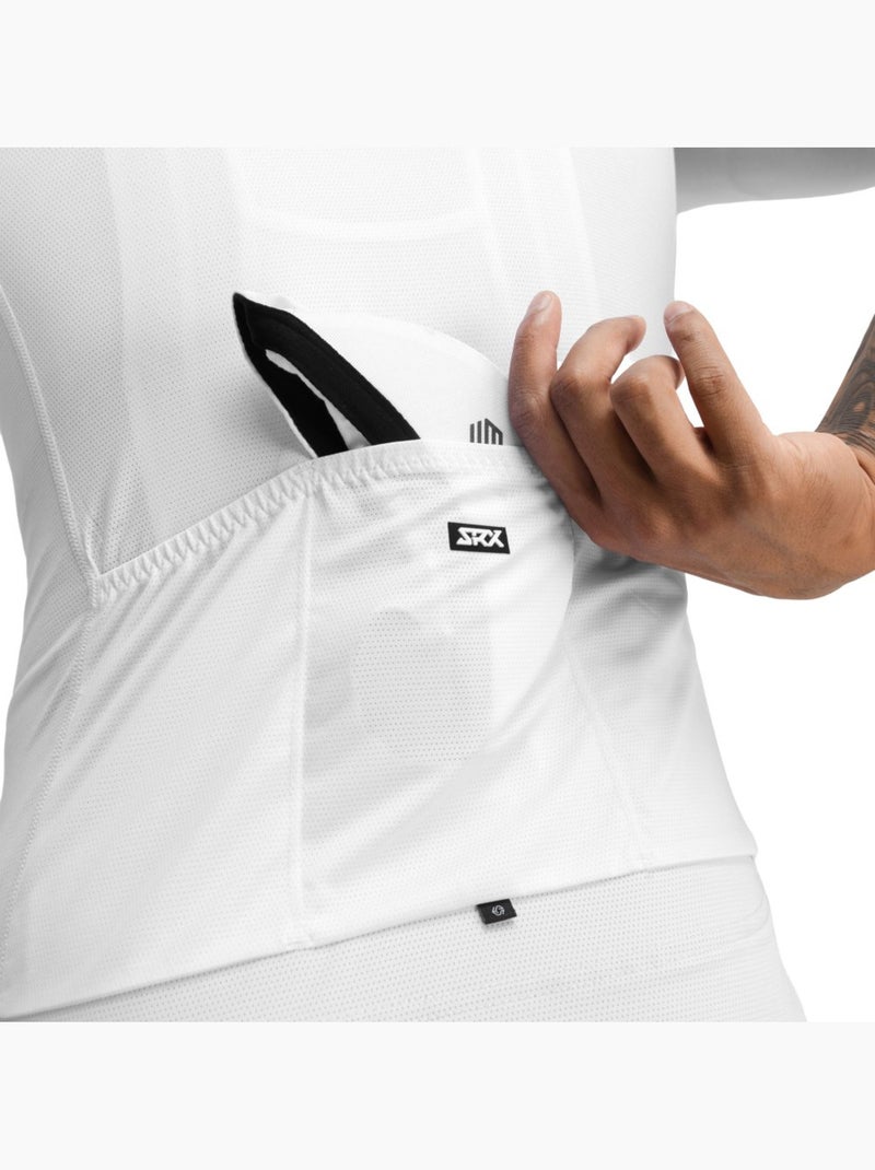 Maillot vélo ultraléger homme cyclisme homme srx ardiden Blanc - Kiabi