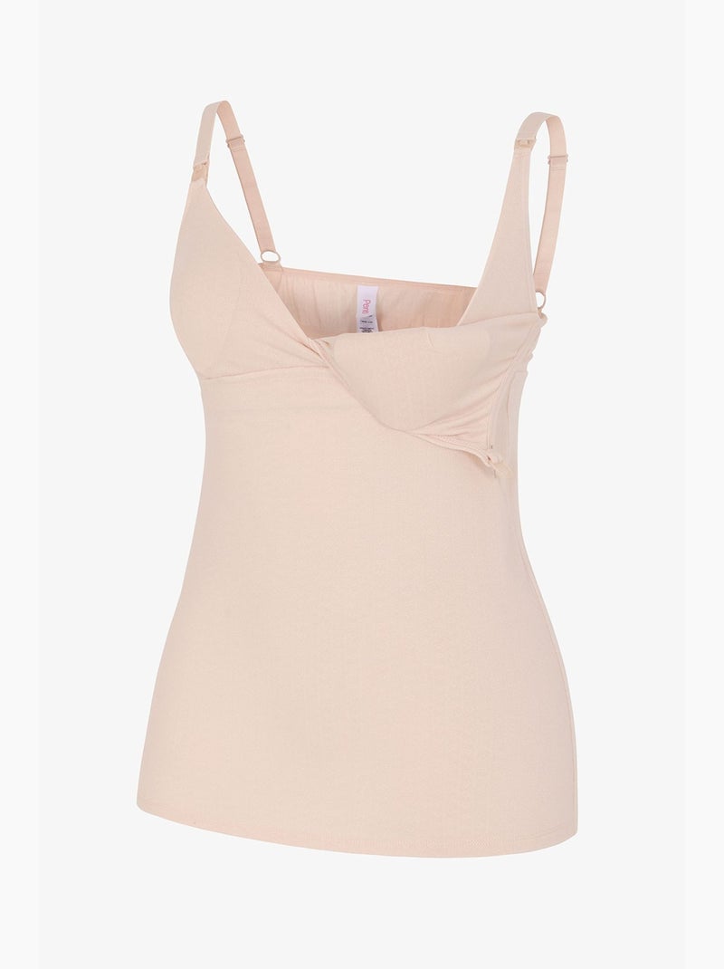 Mama tanktop met ajourpatroon penti Klei-beige - Kiabi