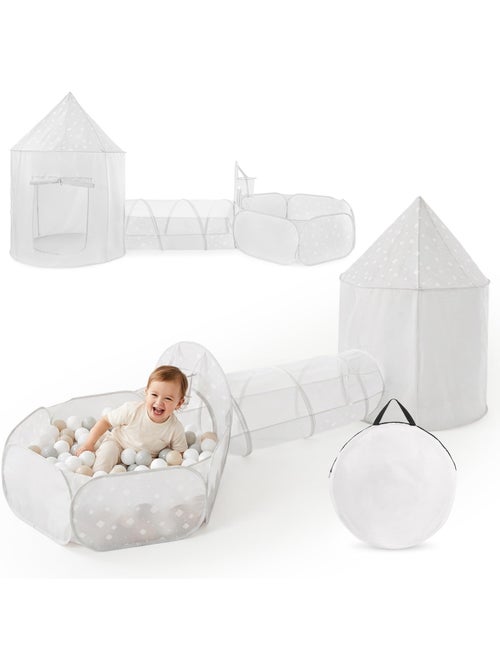 Mamabrum 3-in-1 speeltent voor kinderen vanaf 3 jaar – speeltent, ballenbak en kruiptunnel - Kiabi Mamabrum 3-in-1 speeltent voor kinderen vanaf 3 jaar – speeltent, ballenbak en kruiptunnel - Kiabi