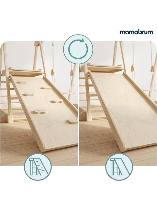 Mamabrum houten 3-in-1 binnenspeeltoestel voor kinderen vanaf 3 jaar - Kiabi Mamabrum houten 3-in-1 binnenspeeltoestel voor kinderen vanaf 3 jaar - Kiabi