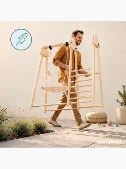Mamabrum houten 3-in-1 binnenspeeltoestel voor kinderen vanaf 3 jaar - Kiabi Mamabrum houten 3-in-1 binnenspeeltoestel voor kinderen vanaf 3 jaar - Kiabi