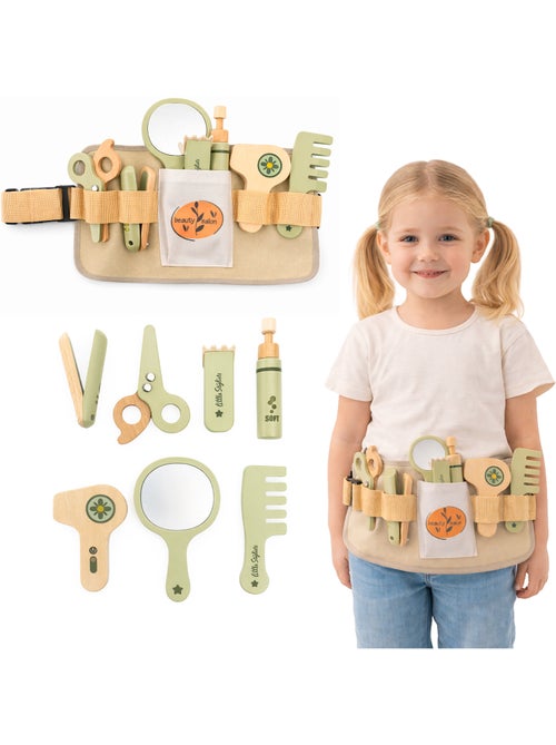 Mamabrum houten kappersset met 8 accessoires voor kinderen - Kiabi Mamabrum houten kappersset met 8 accessoires voor kinderen - Kiabi