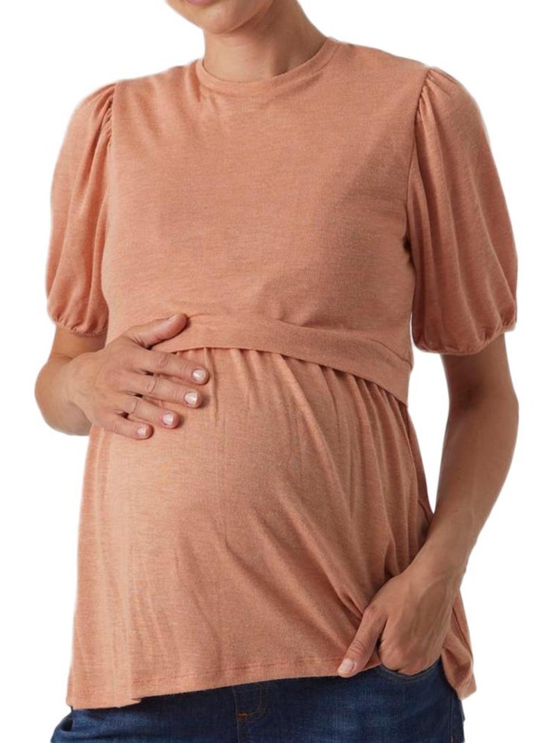 Mamalicious Anabella Terracotta Zwangerschapstop voor Dames Tabaksbruin - Kiabi
