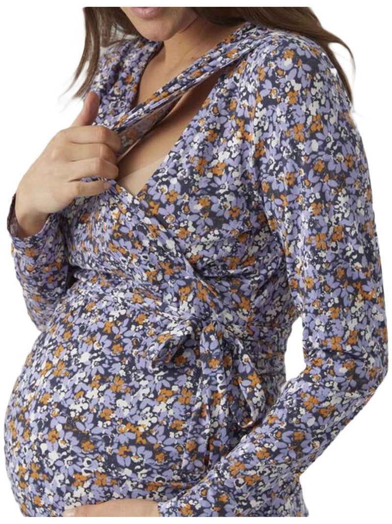 Mamalicious Asta Mauve T-shirt voor Dames Paars - Kiabi