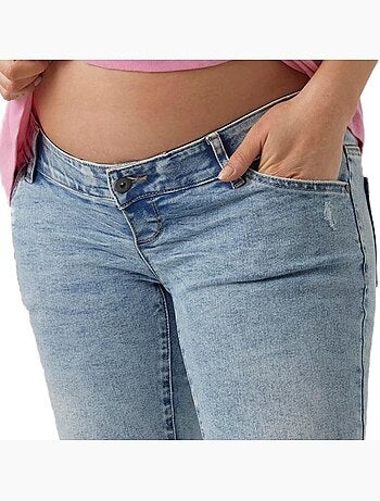 Mamalicious barka slim fit dames jeans - blauw