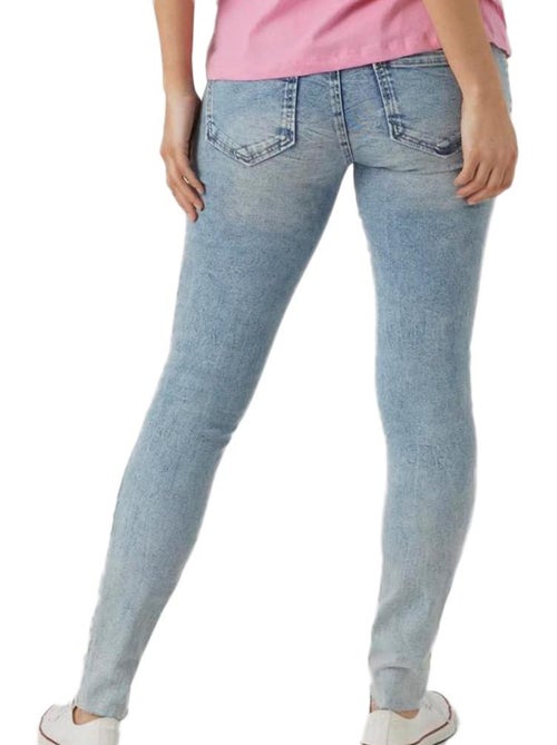 Mamalicious Barka Slim Fit Dames Jeans - Blauw - Kiabi Mamalicious Barka Slim Fit Dames Jeans - Blauw - Kiabi