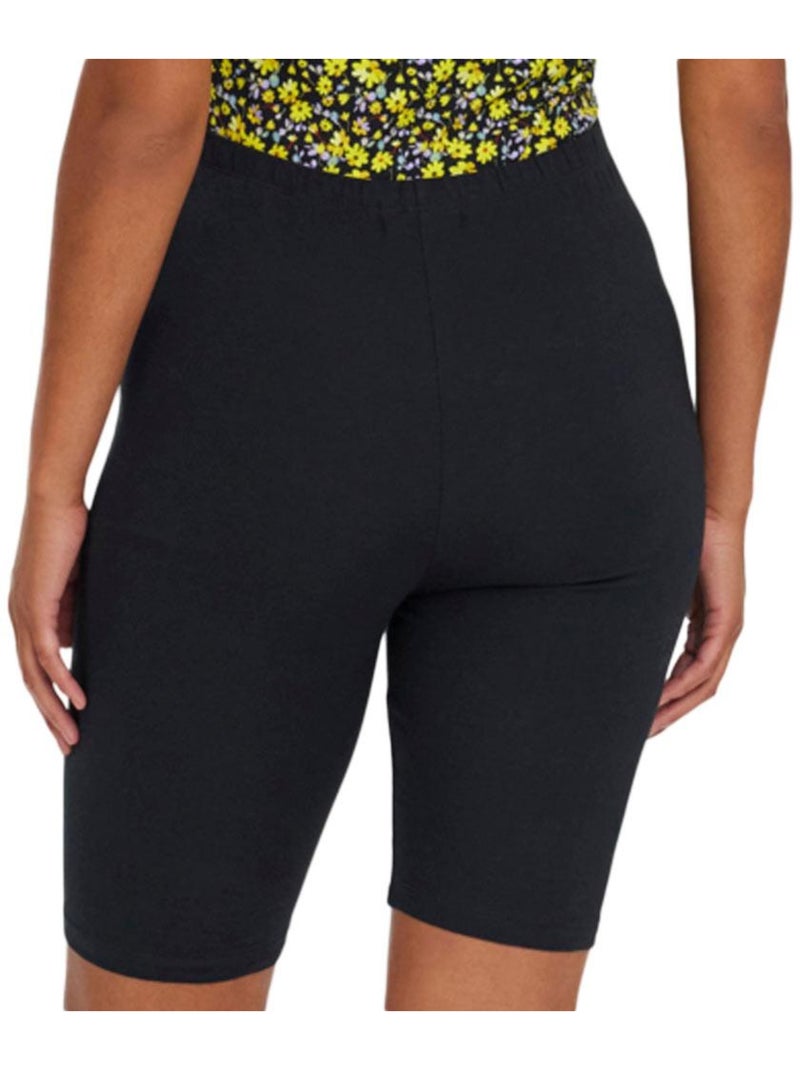 Mamalicious Biker Zwangerschapsshorts Zwart/Geel - 2-pack Zwart - Kiabi