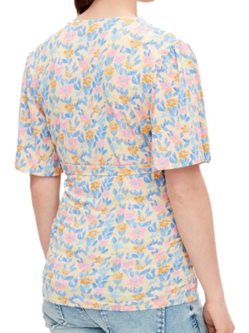 Mamalicious Brasil Zwangerschapsblouse Geel/Blauw voor Dames - Kiabi Mamalicious Brasil Zwangerschapsblouse Geel/Blauw voor Dames - Kiabi