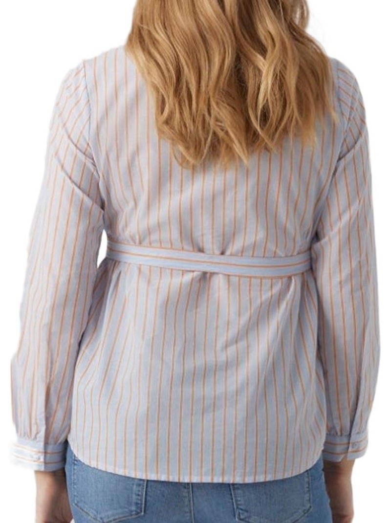 Mamalicious Cabana Zwangerschapsblouse Blauw/Oranje voor Dames Blauw - Kiabi
