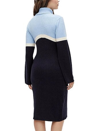 Mamalicious dames coltrui jurk blauw/zwart