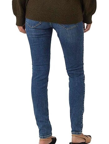 Mamalicious dames jeans regular fit blauw met destroyed details