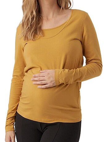 Mamalicious emma zwangerschap t-shirt lange mouwen geel