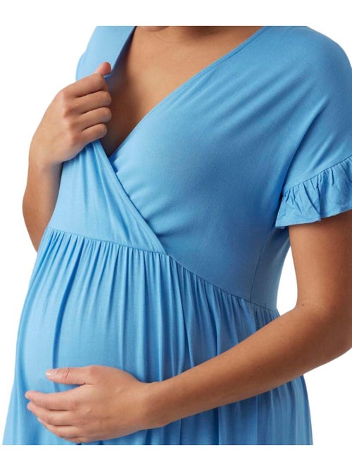 Mamalicious Helen voedingsjurk blauw voor dames - Kiabi Mamalicious Helen voedingsjurk blauw voor dames - Kiabi