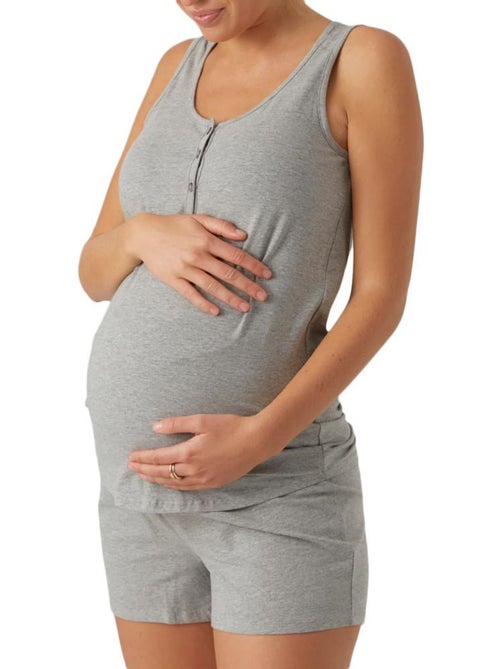 Mamalicious Helene Dames Pyjama Grijs - Kiabi Mamalicious Helene Dames Pyjama Grijs - Kiabi