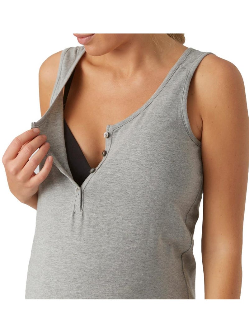 Mamalicious Helene Dames Pyjama Grijs Zilvergrijs - Kiabi