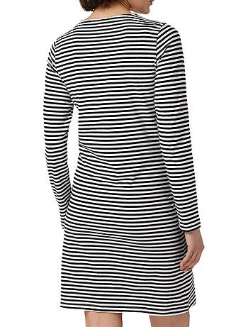 Mamalicious holly dames nachthemd zwart/wit