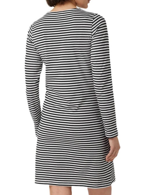 Mamalicious Holly Dames Nachthemd Zwart/Wit - Kiabi Mamalicious Holly Dames Nachthemd Zwart/Wit - Kiabi