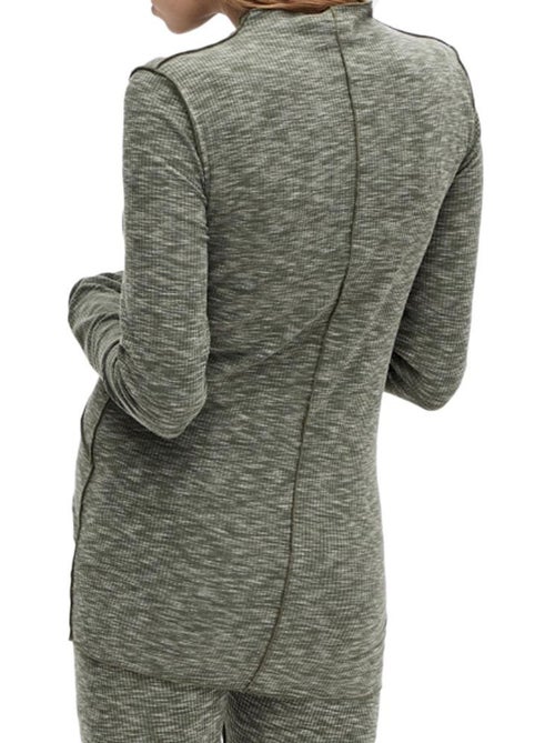 Mamalicious Ivy Dames T-shirt met Lange Mouwen Grijs - Kiabi Mamalicious Ivy Dames T-shirt met Lange Mouwen Grijs - Kiabi