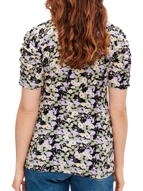 Mamalicious Janice Damesblouse - Violet, Zwart & Geel - Kiabi Mamalicious Janice Damesblouse - Violet, Zwart & Geel - Kiabi