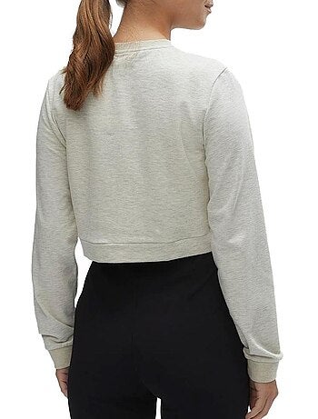 Mamalicious jose dames t-shirt met lange mouwen - grijs gemêleerd