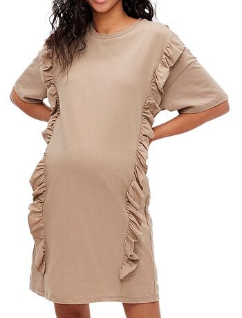 Mamalicious kaisy vita zwangerschapsjurk beige voor dames