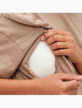 Mamalicious kaisy vita zwangerschapsjurk beige voor dames