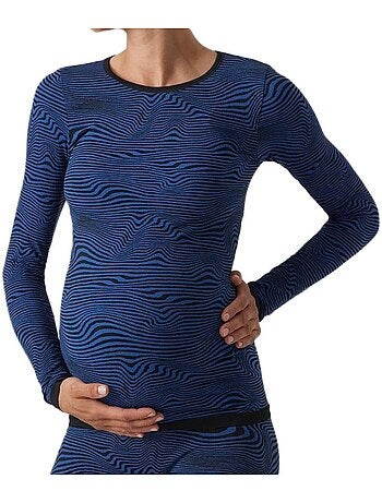 Mamalicious kenya dames t-shirt met lange mouwen - blauw