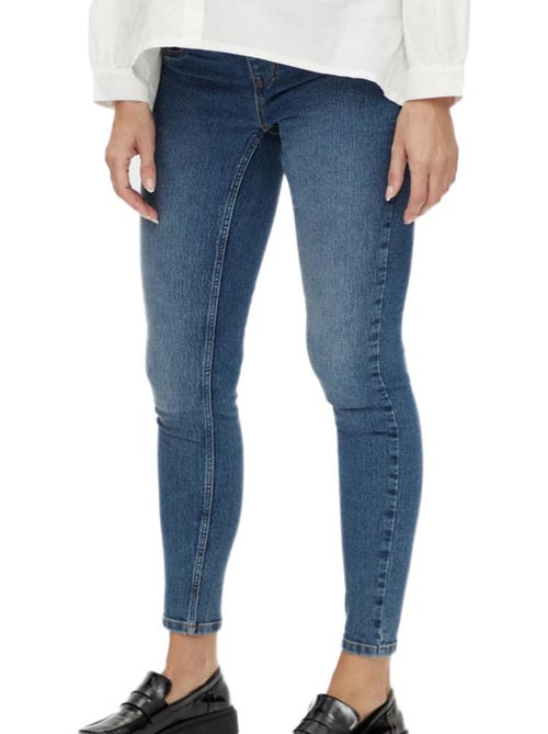 Mamalicious Lamy Dames Skinny Jeans - Blauw - Kiabi Mamalicious Lamy Dames Skinny Jeans - Blauw - Kiabi